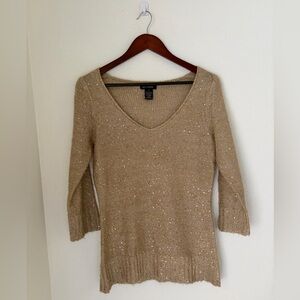 Women’s Max Edition Tan V-Neck Sweater